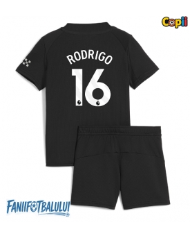 Manchester City Rodri Hernandez #16 Echipament de Fotbal Replică 2025-26 Copii Deplasare (+ Șorturi)